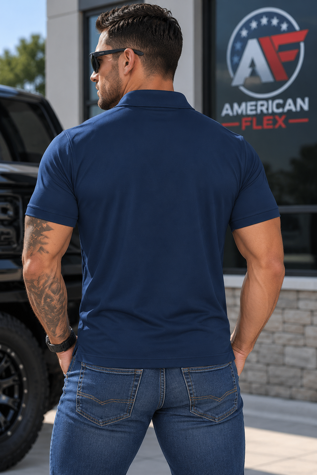 Embroidered "American Flex" Polo Shirt – American Legend