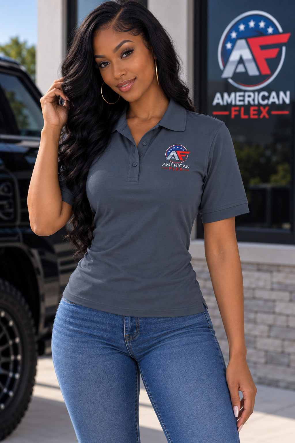Embroidered "American Flex" Polo Shirt – American Legend