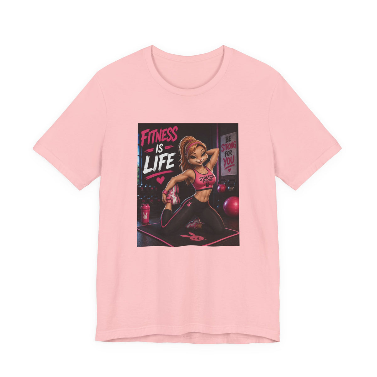 Fitness Is Life Tee — Motivational Gym Workout T-Shirt for Women