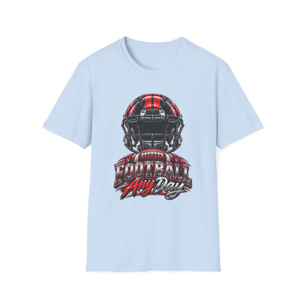 Football Any Day T-Shirt — Helmet Graphic Tee for Football Fans