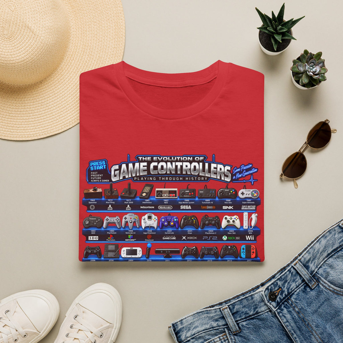 'Gamer 4 Life' Graphic Tee - Game Controllers Evolution