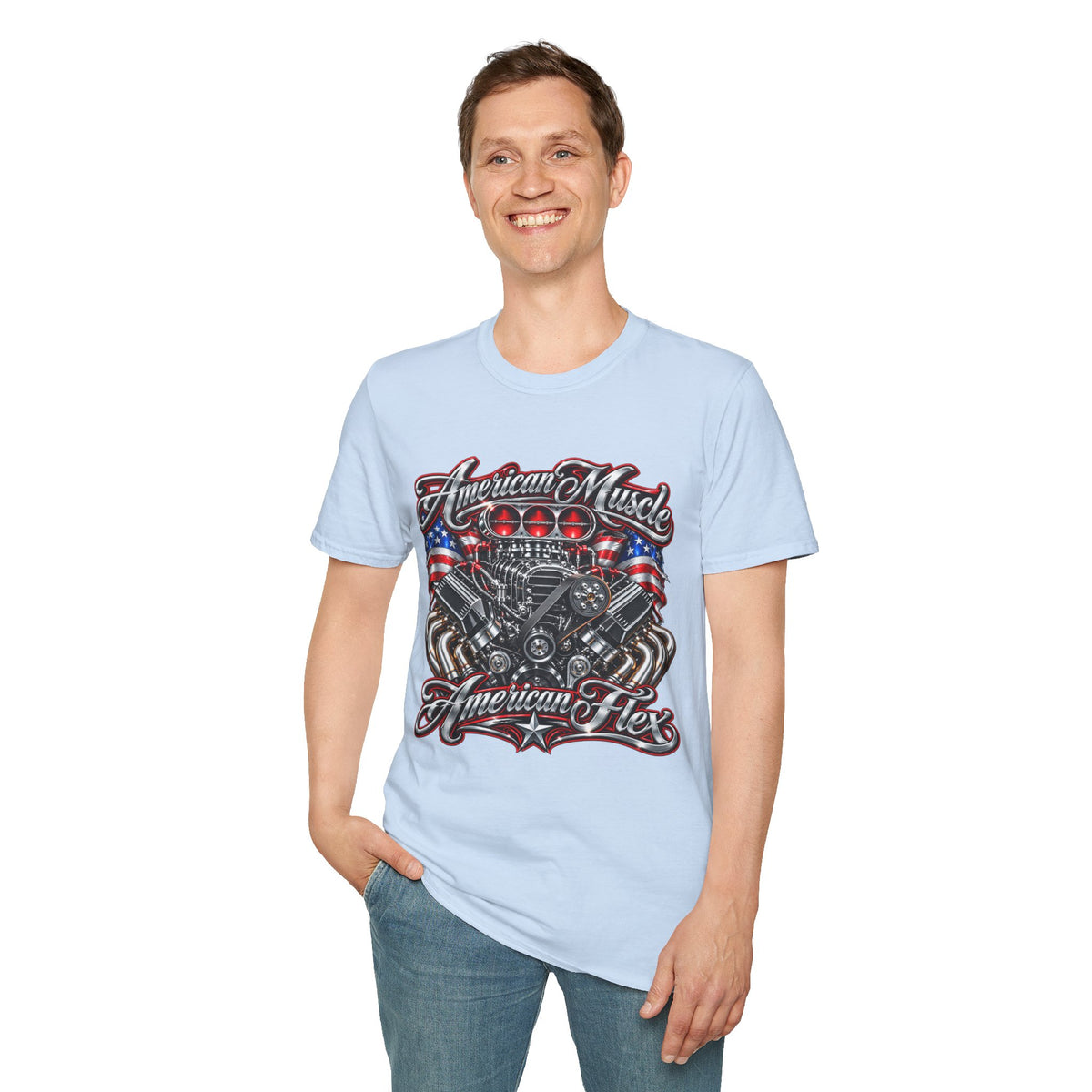 American Muscle Engine Graphic Tee