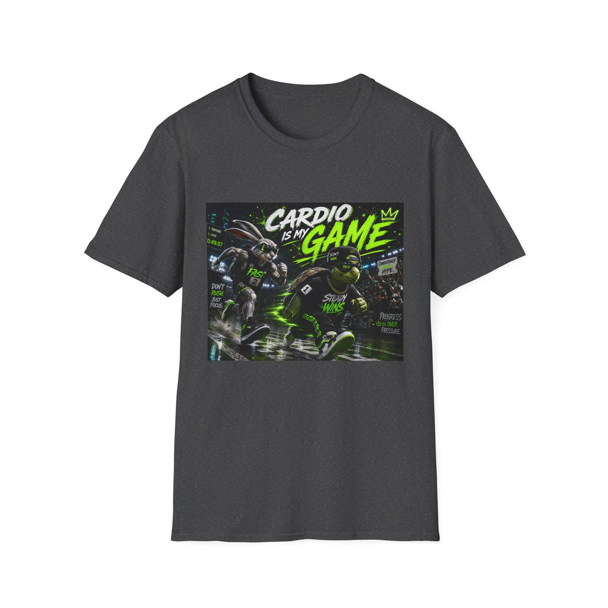 Cardio Is My Game T-Shirt — Neon Fitness Gamer Tee