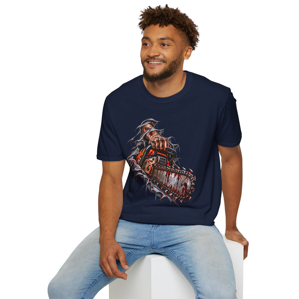 Chainsaw Carving T-Shirt — Horror Graphic Tee