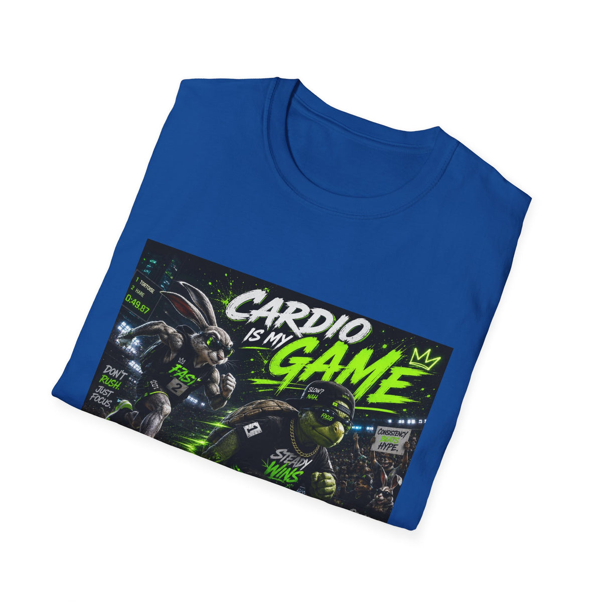Cardio Is My Game T-Shirt — Neon Fitness Gamer Tee