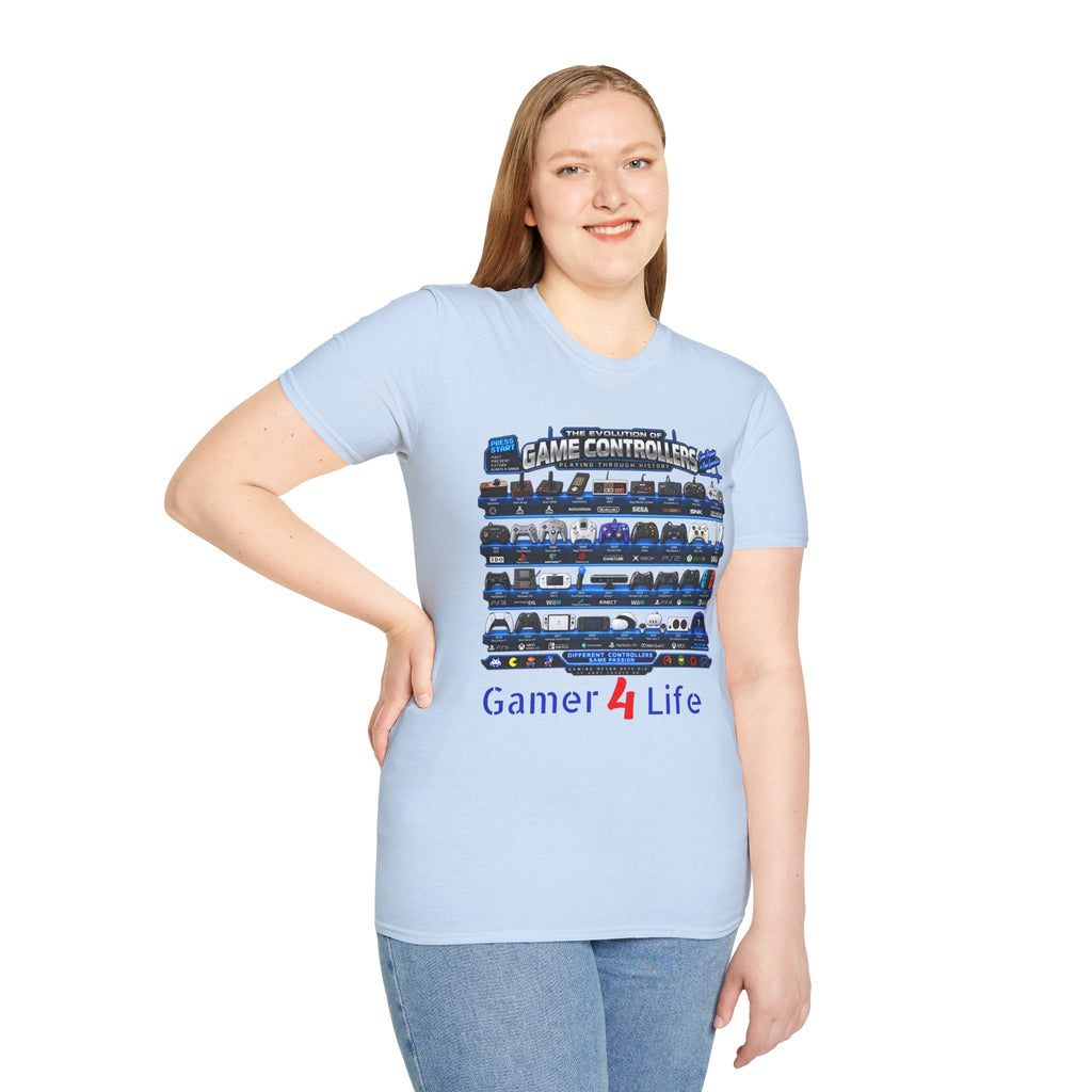 'Gamer 4 Life' Graphic Tee - Game Controllers Evolution
