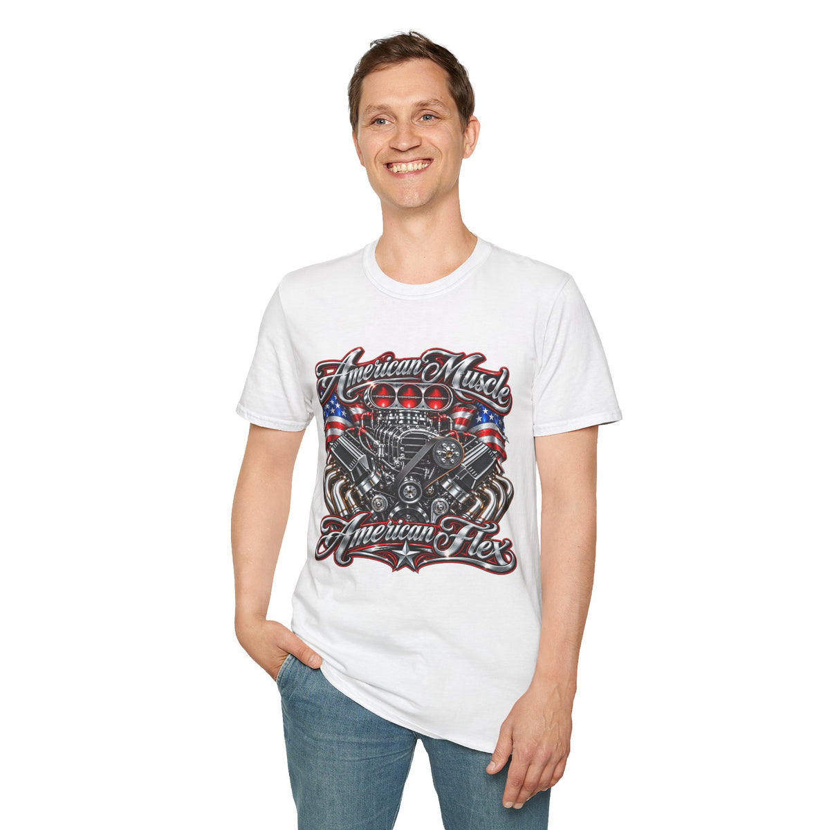 American Muscle Engine Graphic Tee