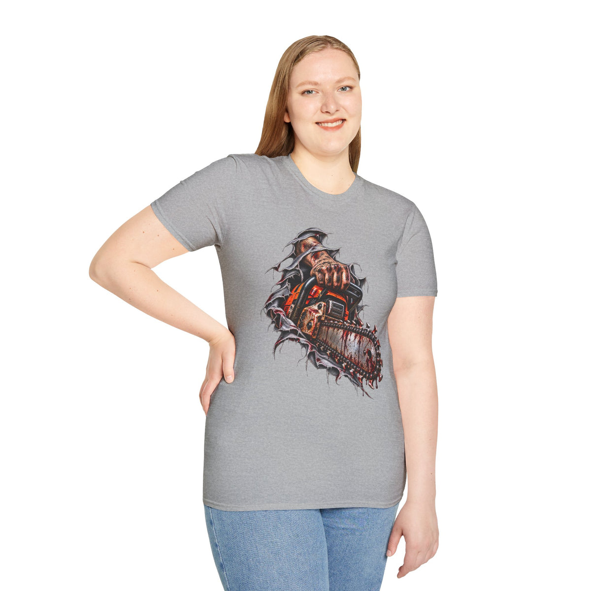 Chainsaw Carving T-Shirt — Horror Graphic Tee