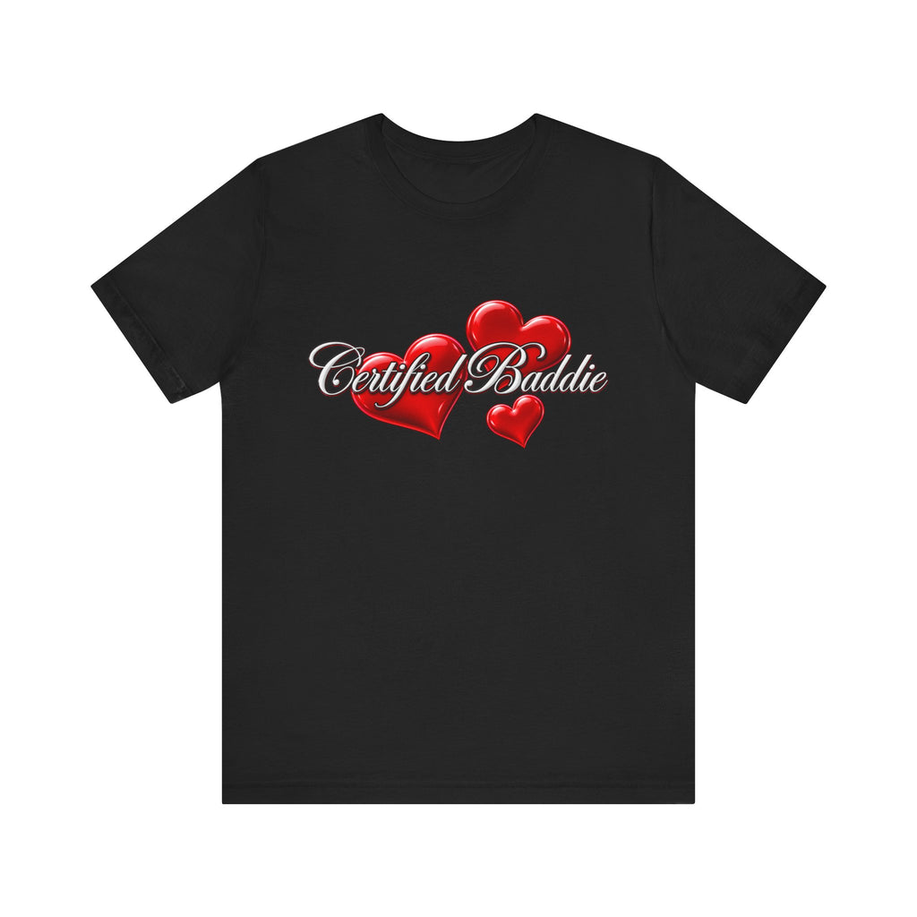 "Certified Baddie" Red Hearts Graphic Tee