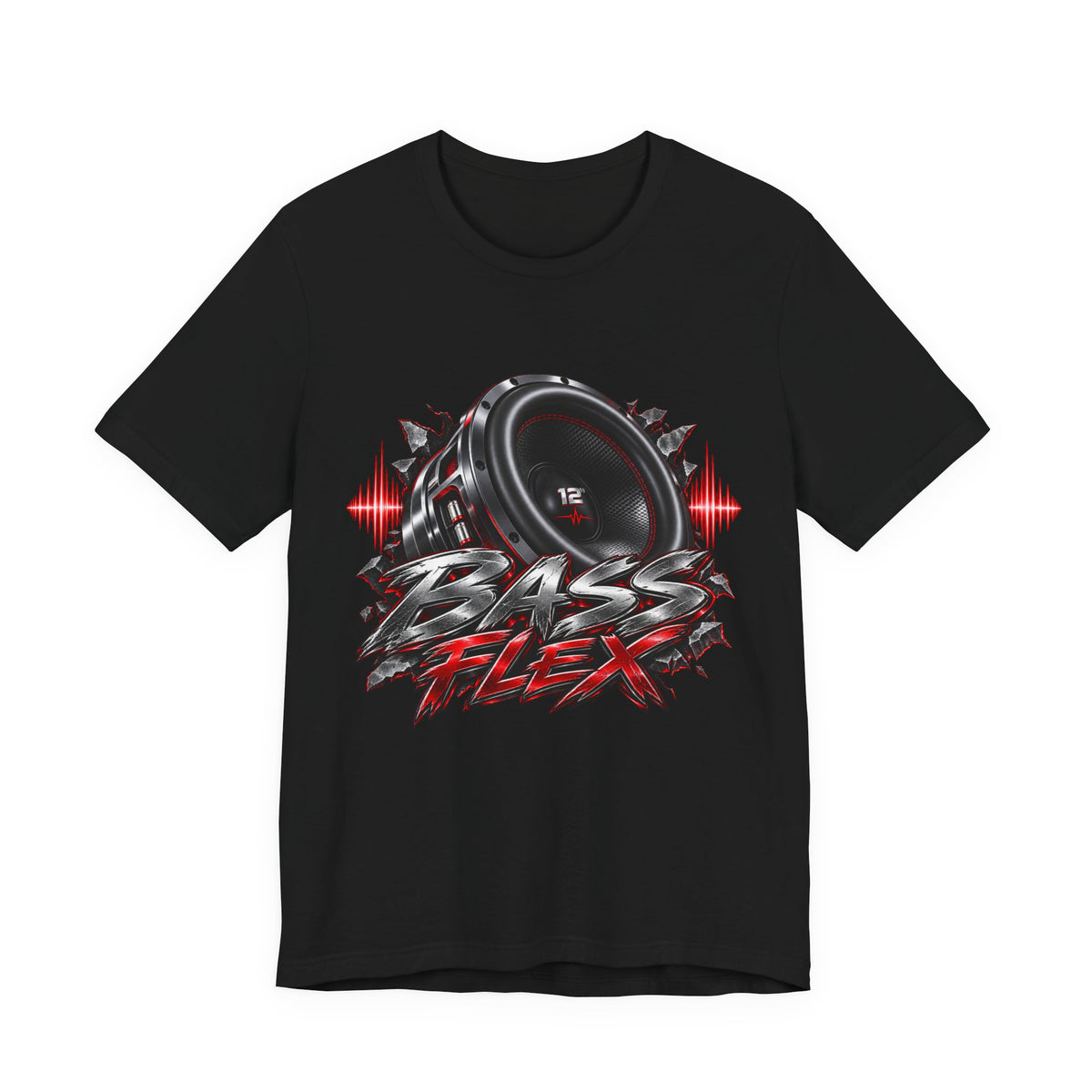 Bass Flex T-Shirt – Car Audio Subwoofer Graphic Tee
