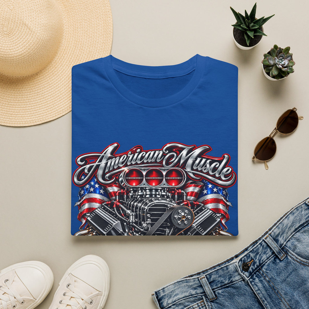American Muscle Engine Graphic Tee