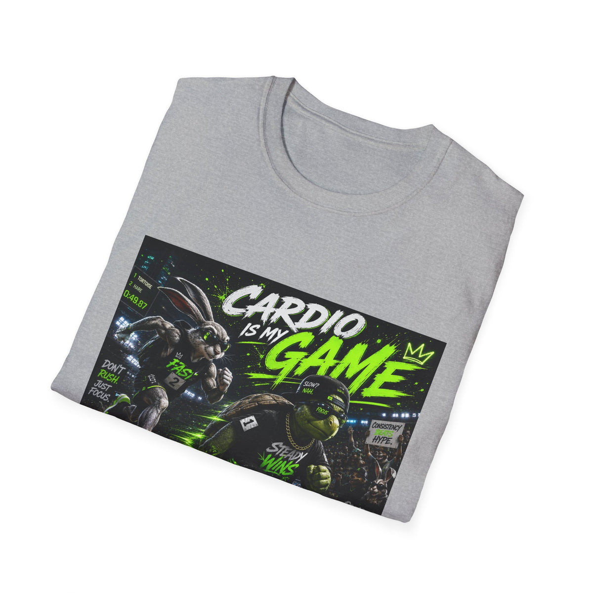 Cardio Is My Game T-Shirt — Neon Fitness Gamer Tee