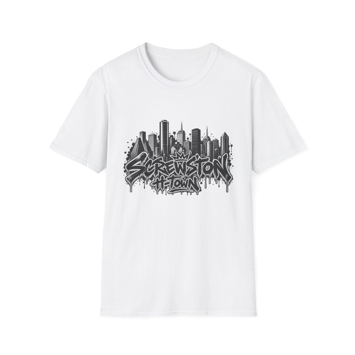 Screwston City  H-Town Skyline Graphic Tee