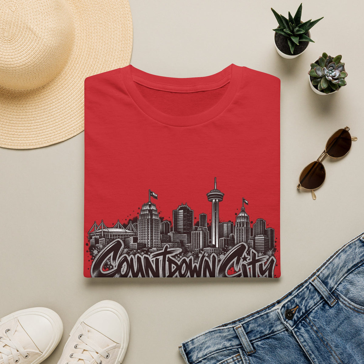 "Countdown City" San Antonio Skyline Graphic Tee