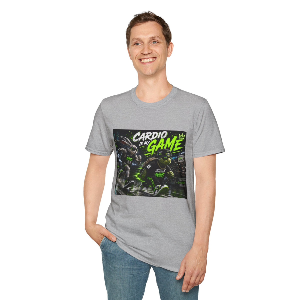 Cardio Is My Game T-Shirt — Neon Fitness Gamer Tee
