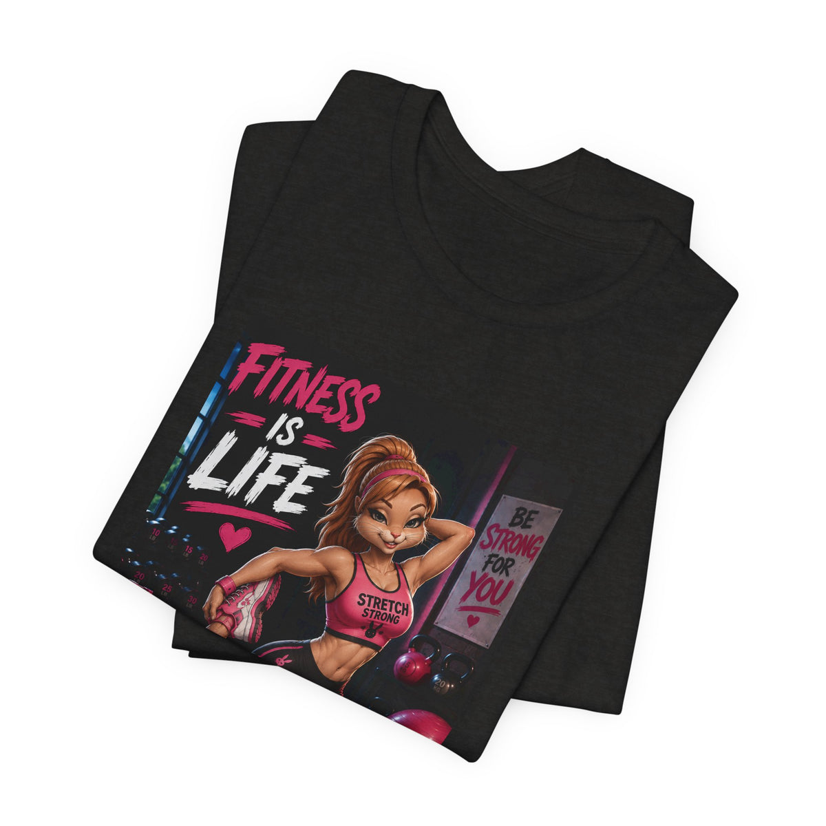 Fitness Is Life Tee — Motivational Gym Workout T-Shirt for Women