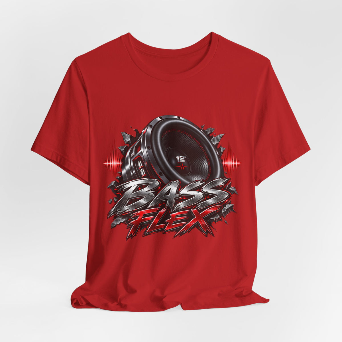 Bass Flex T-Shirt – Car Audio Subwoofer Graphic Tee