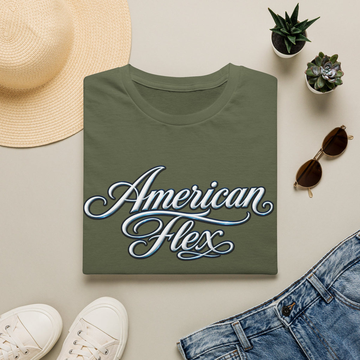 "American Flex" Script T‑Shirt