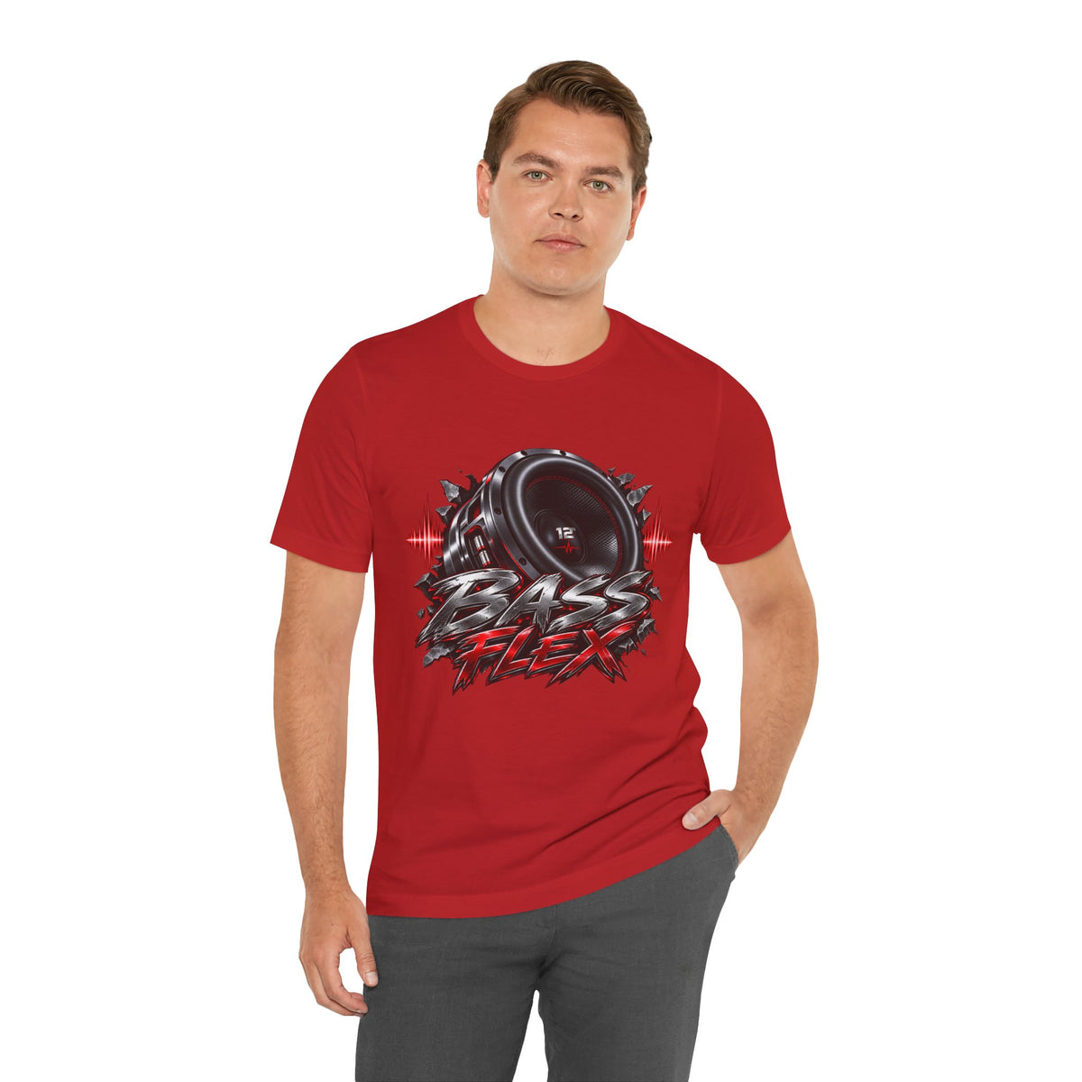 Bass Flex T-Shirt – Car Audio Subwoofer Graphic Tee