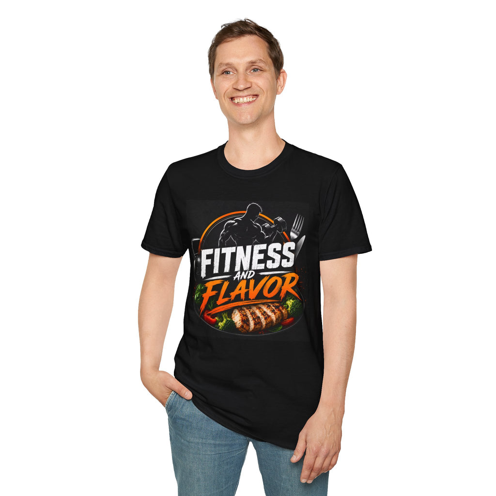 Fitness and Flavor T-Shirt — Gym & Foodie Workout Tee