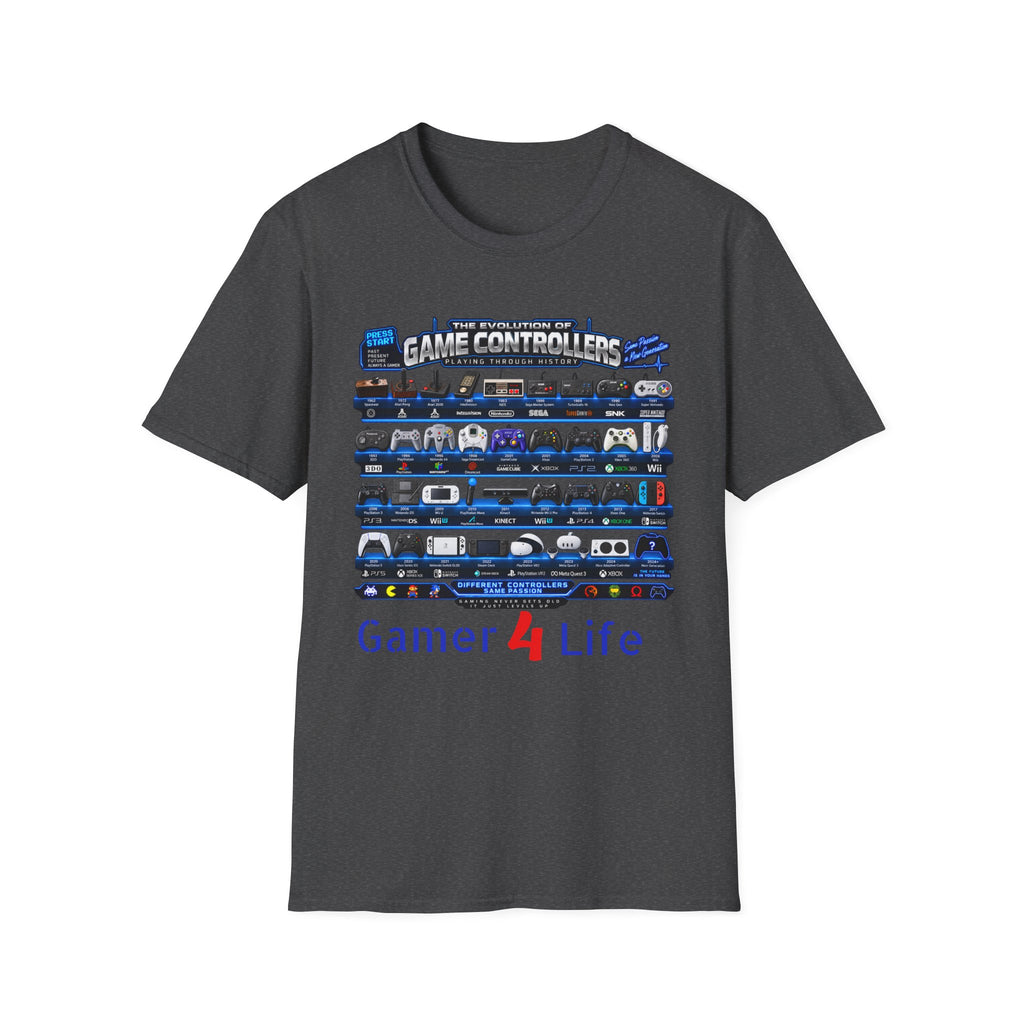 'Gamer 4 Life' Graphic Tee - Game Controllers Evolution
