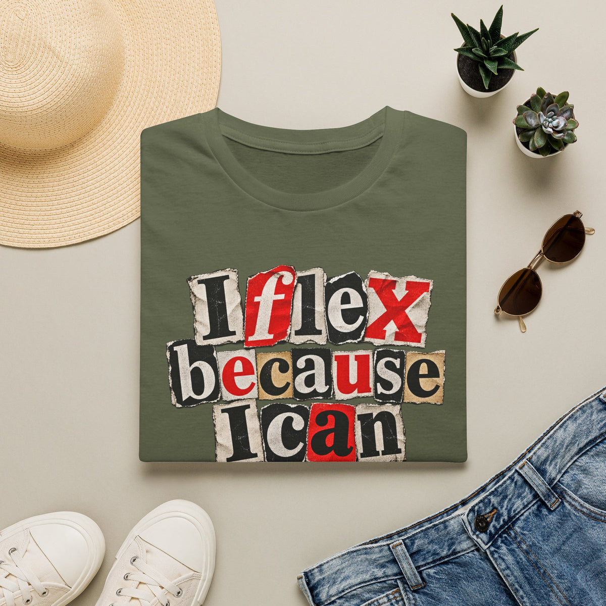 "I Flex Because I Can" American Flex Graphic Tee