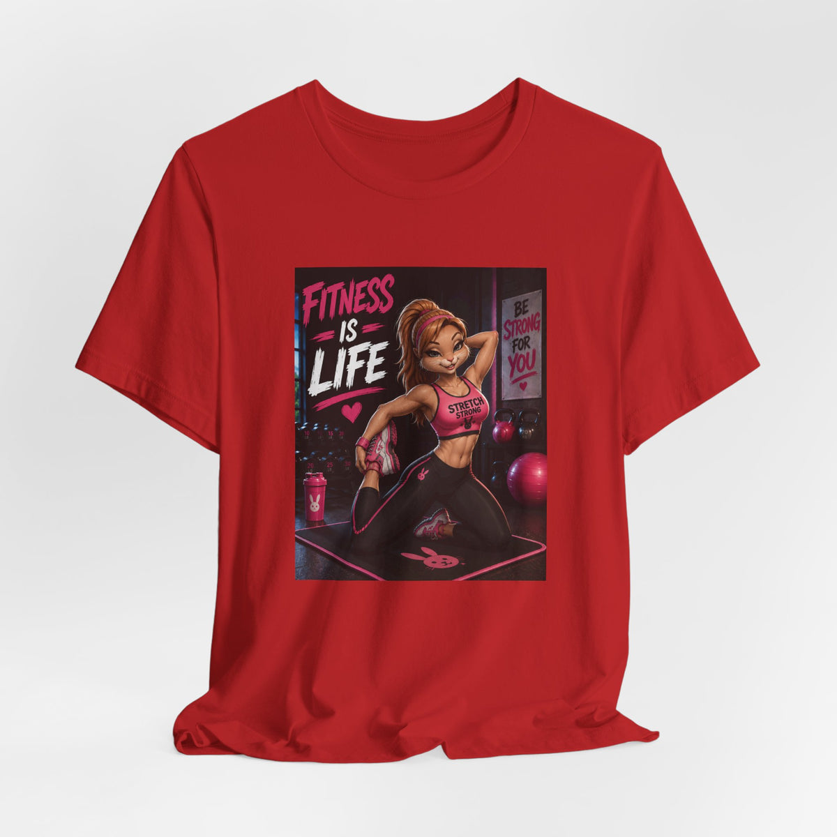 Fitness Is Life Tee — Motivational Gym Workout T-Shirt for Women
