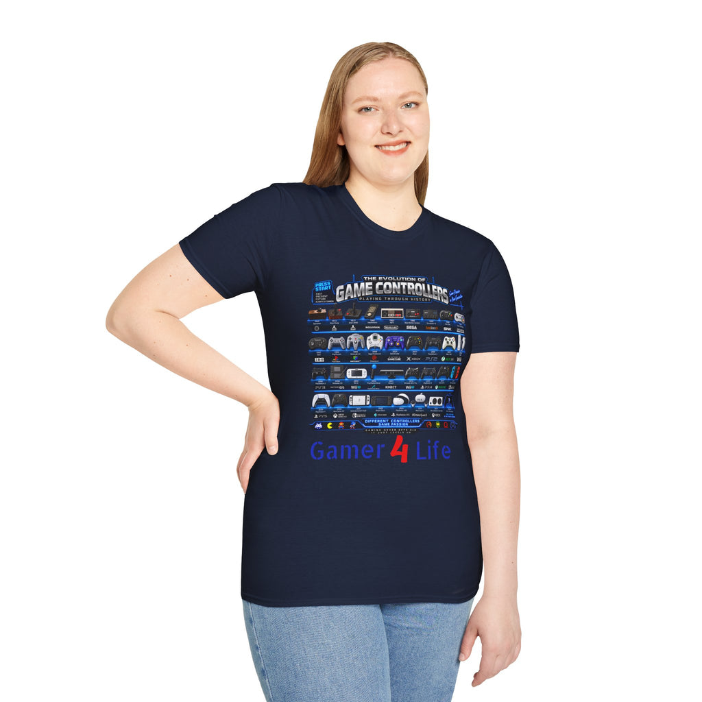 'Gamer 4 Life' Graphic Tee - Game Controllers Evolution