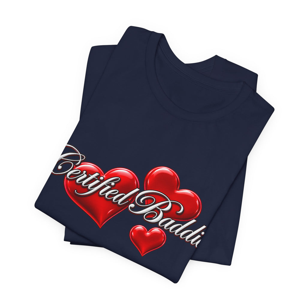 "Certified Baddie" Red Hearts Graphic Tee