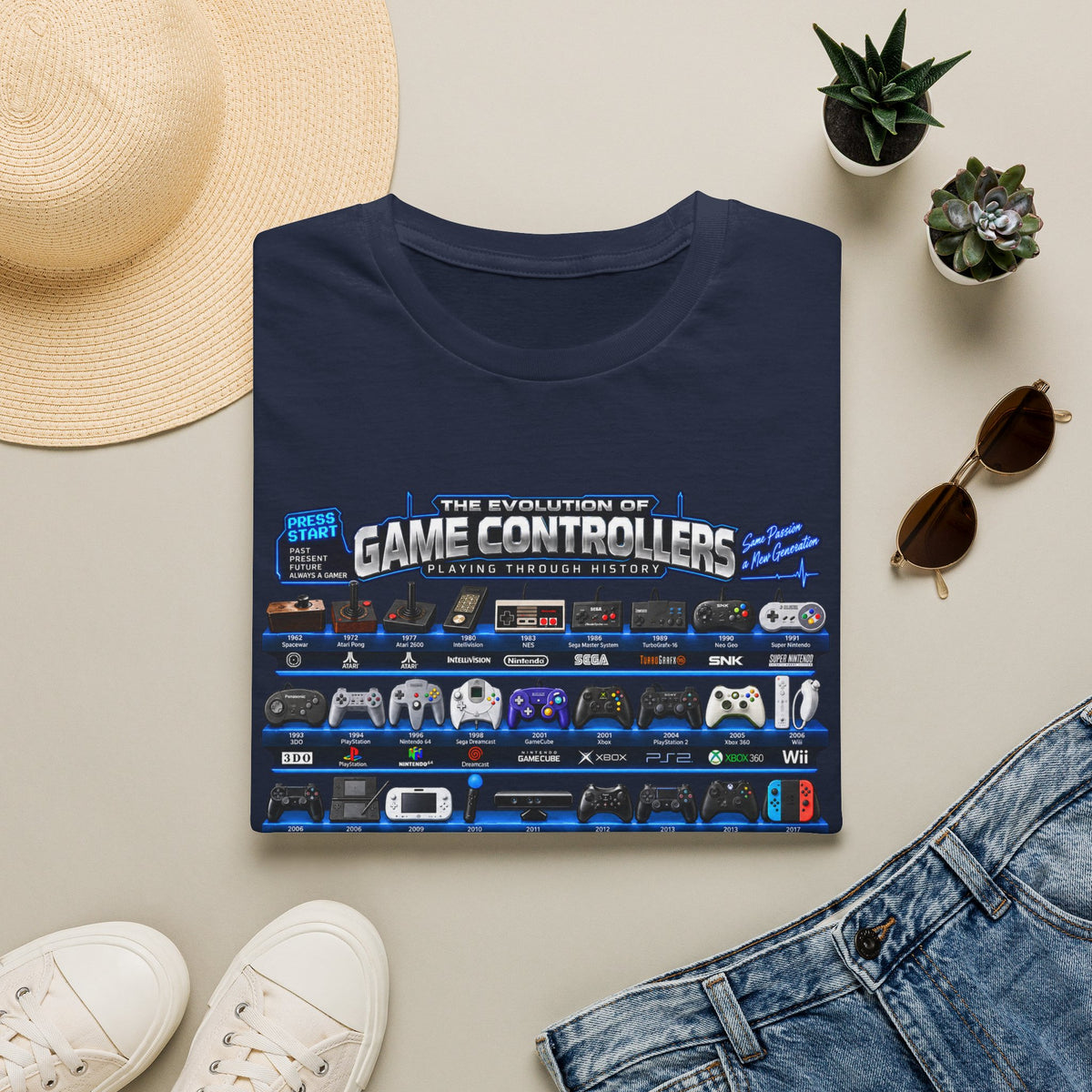 'Gamer 4 Life' Graphic Tee - Game Controllers Evolution