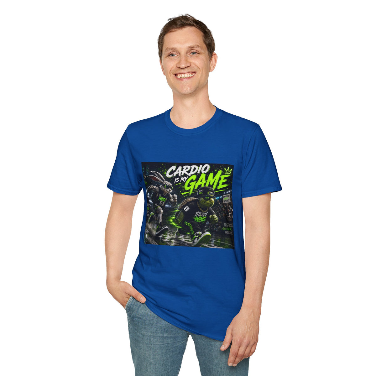 Cardio Is My Game T-Shirt — Neon Fitness Gamer Tee