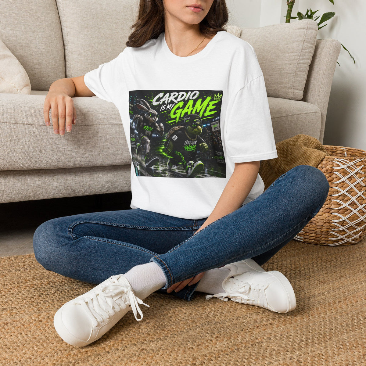 Cardio Is My Game T-Shirt — Neon Fitness Gamer Tee
