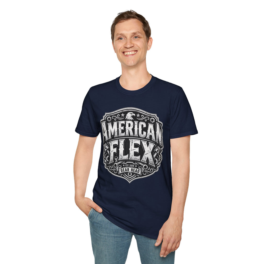 American Flex T‑Shirt — Vintage Patriotic Eagle Graphic Tee