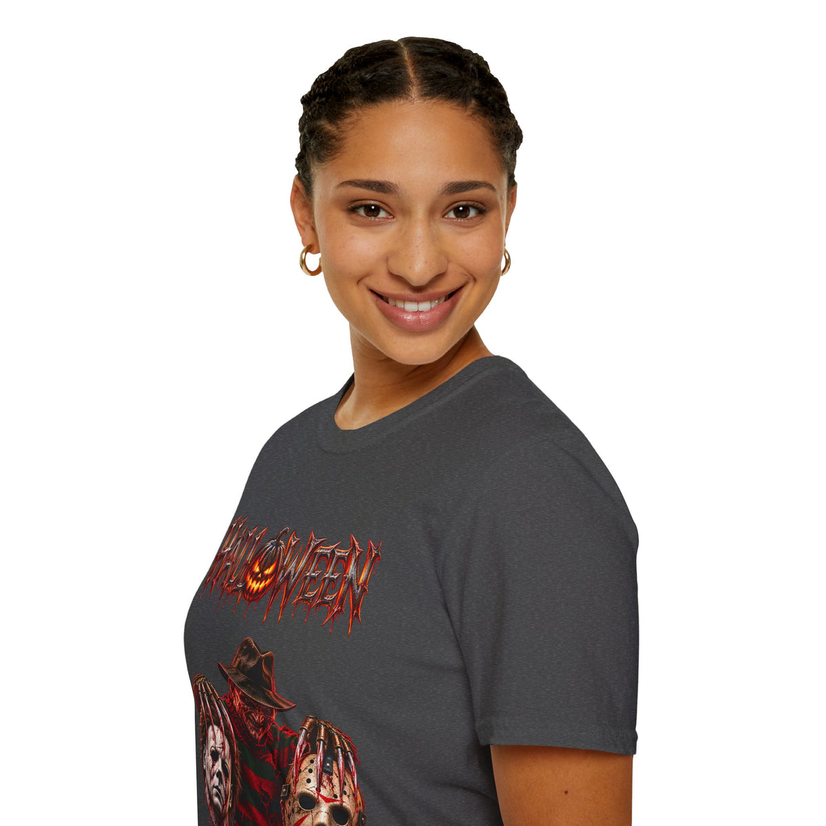 Halloween Mayhem — Freddy, Michael & Jason Mask Trio Graphic Tee