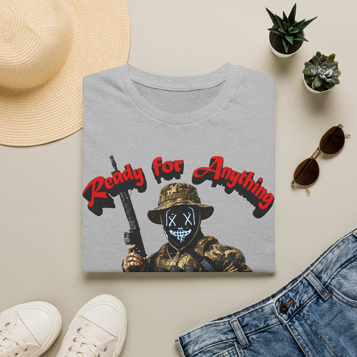 "Ready For Anything" Tactical Soldier Graphic Tee