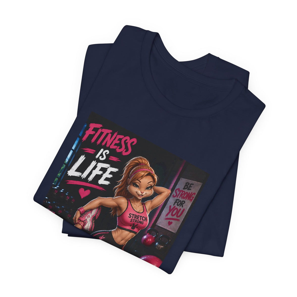 Fitness Is Life Tee — Motivational Gym Workout T-Shirt for Women