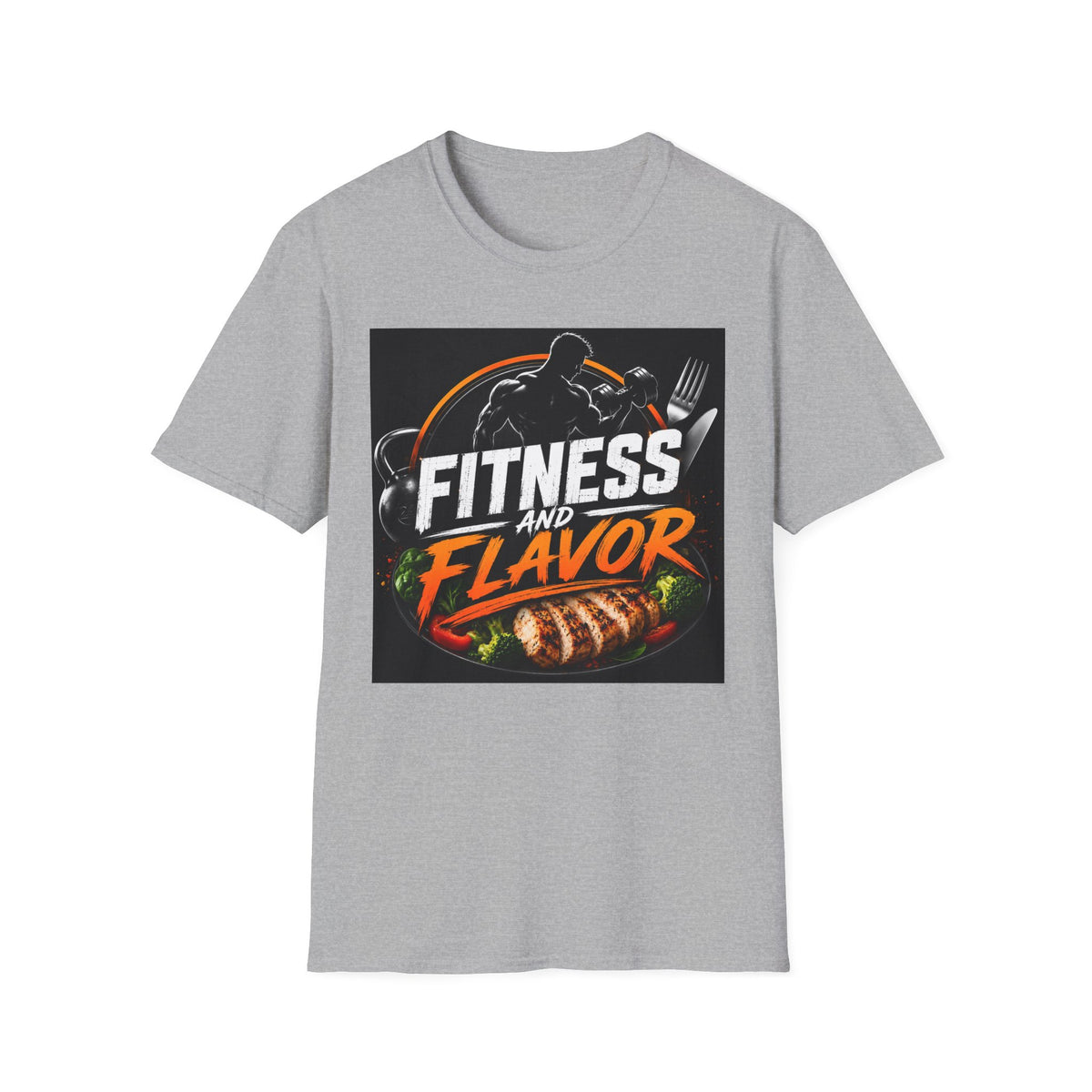 Fitness and Flavor T-Shirt — Gym & Foodie Workout Tee