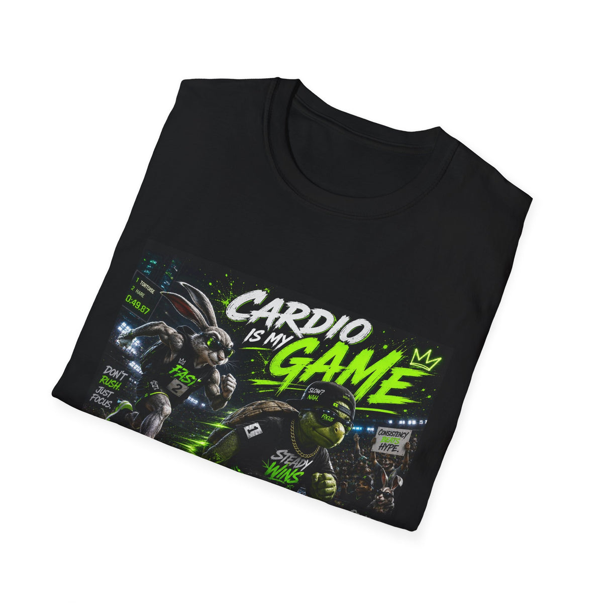 Cardio Is My Game T-Shirt — Neon Fitness Gamer Tee