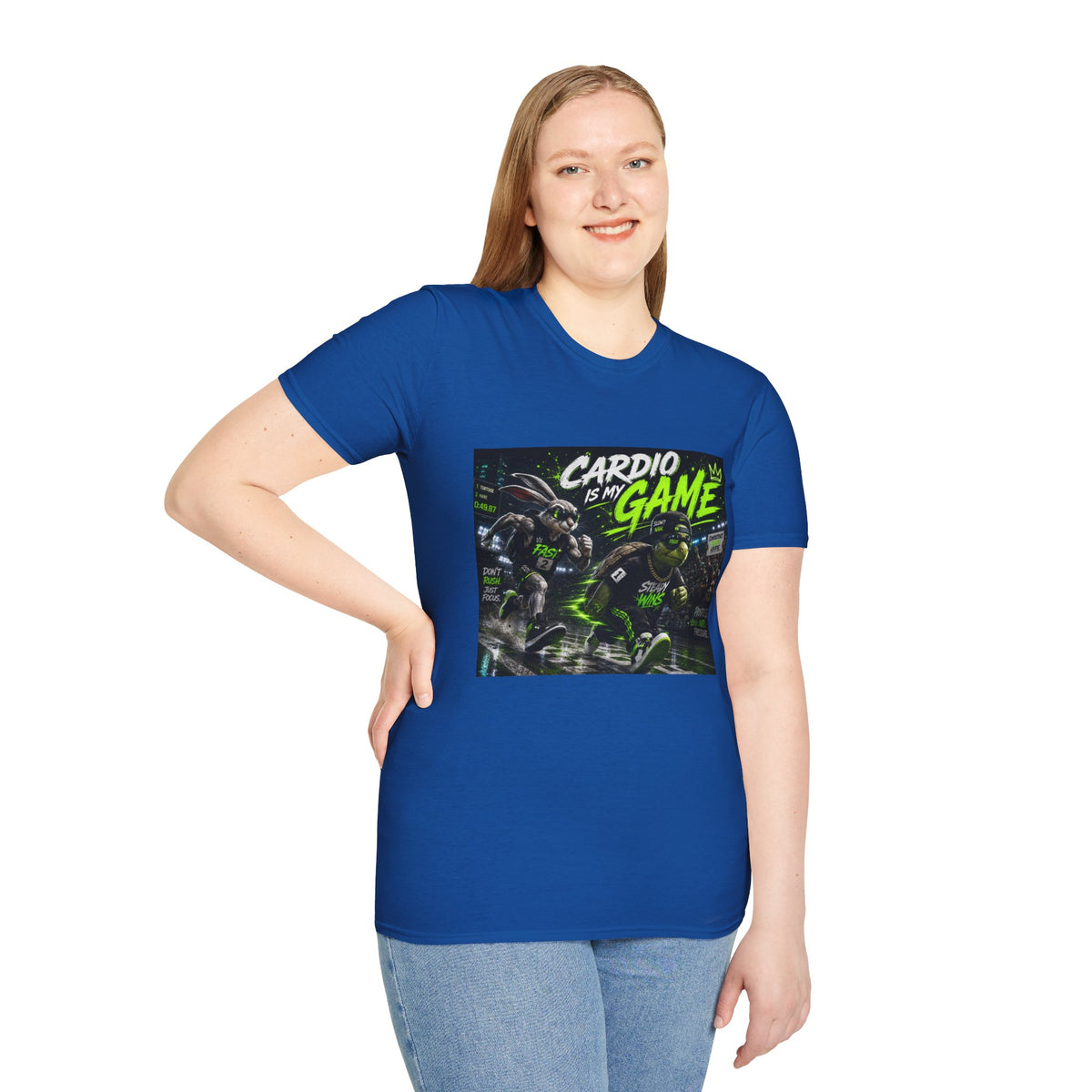 Cardio Is My Game T-Shirt — Neon Fitness Gamer Tee
