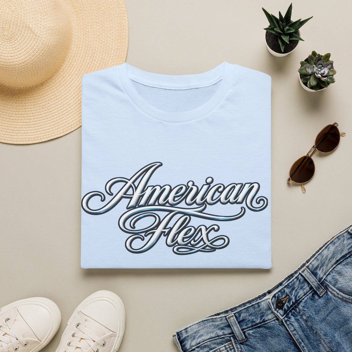 "American Flex" Script T‑Shirt
