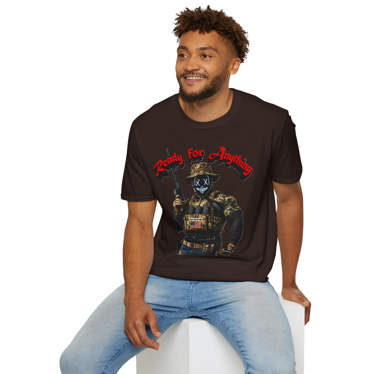 "Ready For Anything" Tactical Soldier Graphic Tee