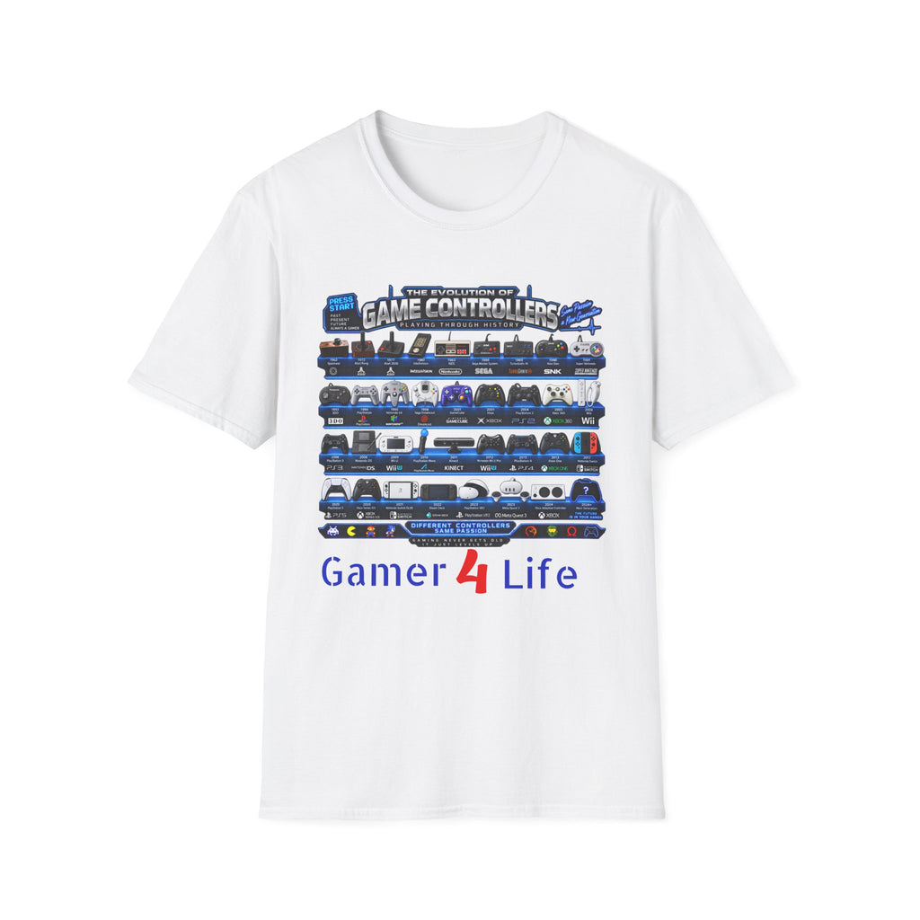 'Gamer 4 Life' Graphic Tee - Game Controllers Evolution