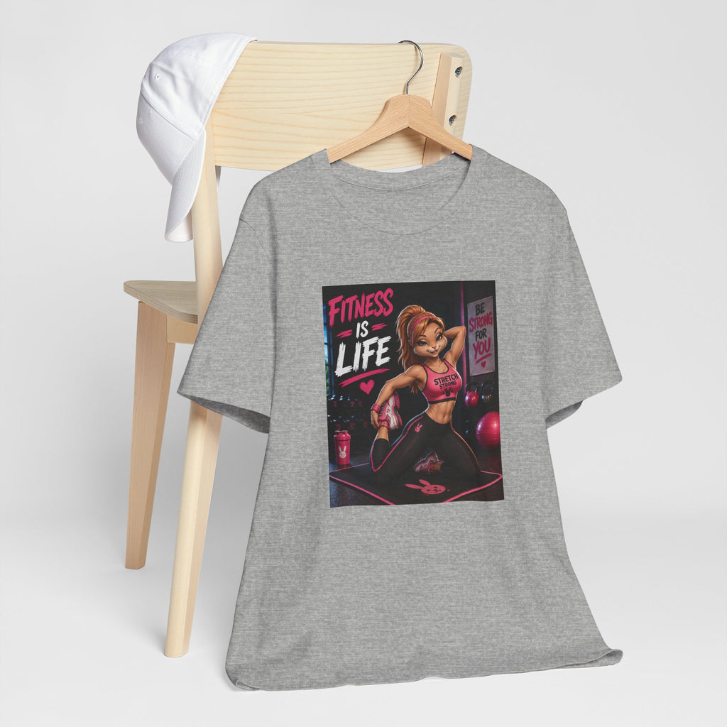 Fitness Is Life Tee — Motivational Gym Workout T-Shirt for Women