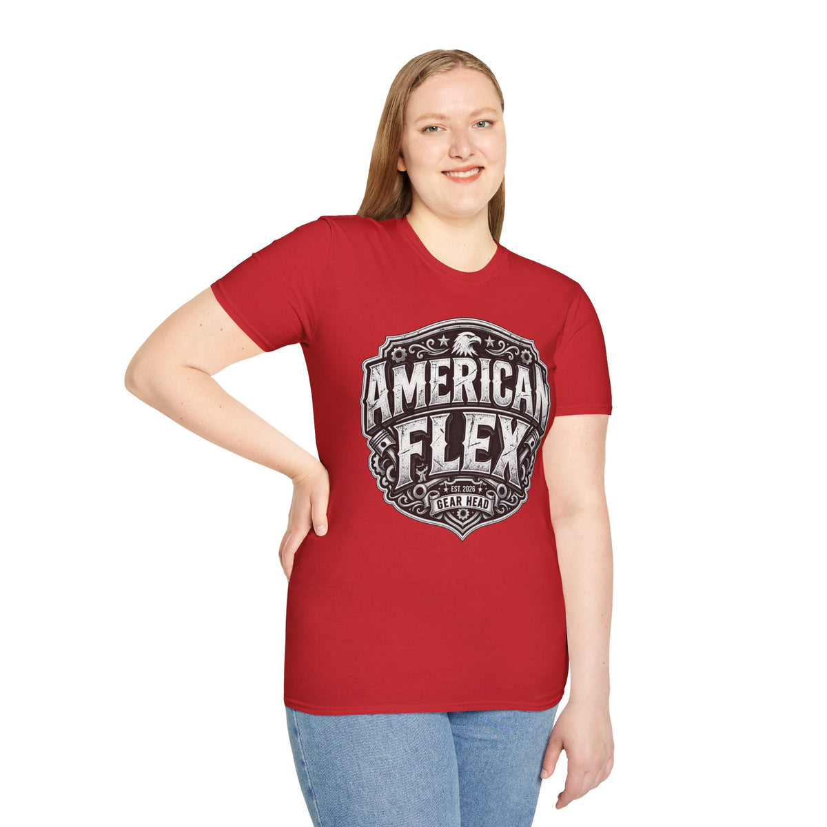 American Flex T‑Shirt — Vintage Patriotic Eagle Graphic Tee