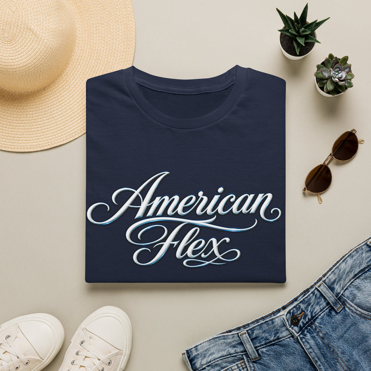 "American Flex" Script T‑Shirt