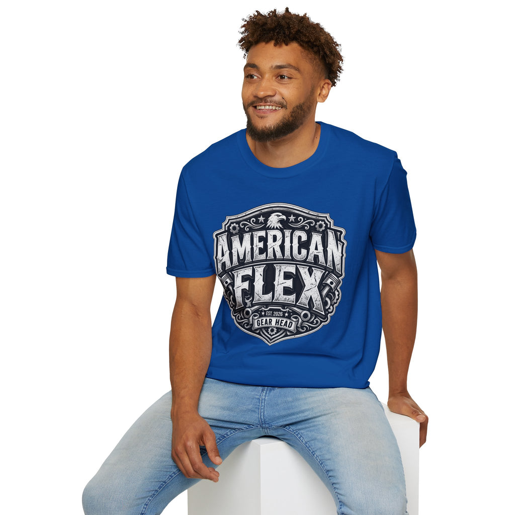 American Flex T‑Shirt — Vintage Patriotic Eagle Graphic Tee