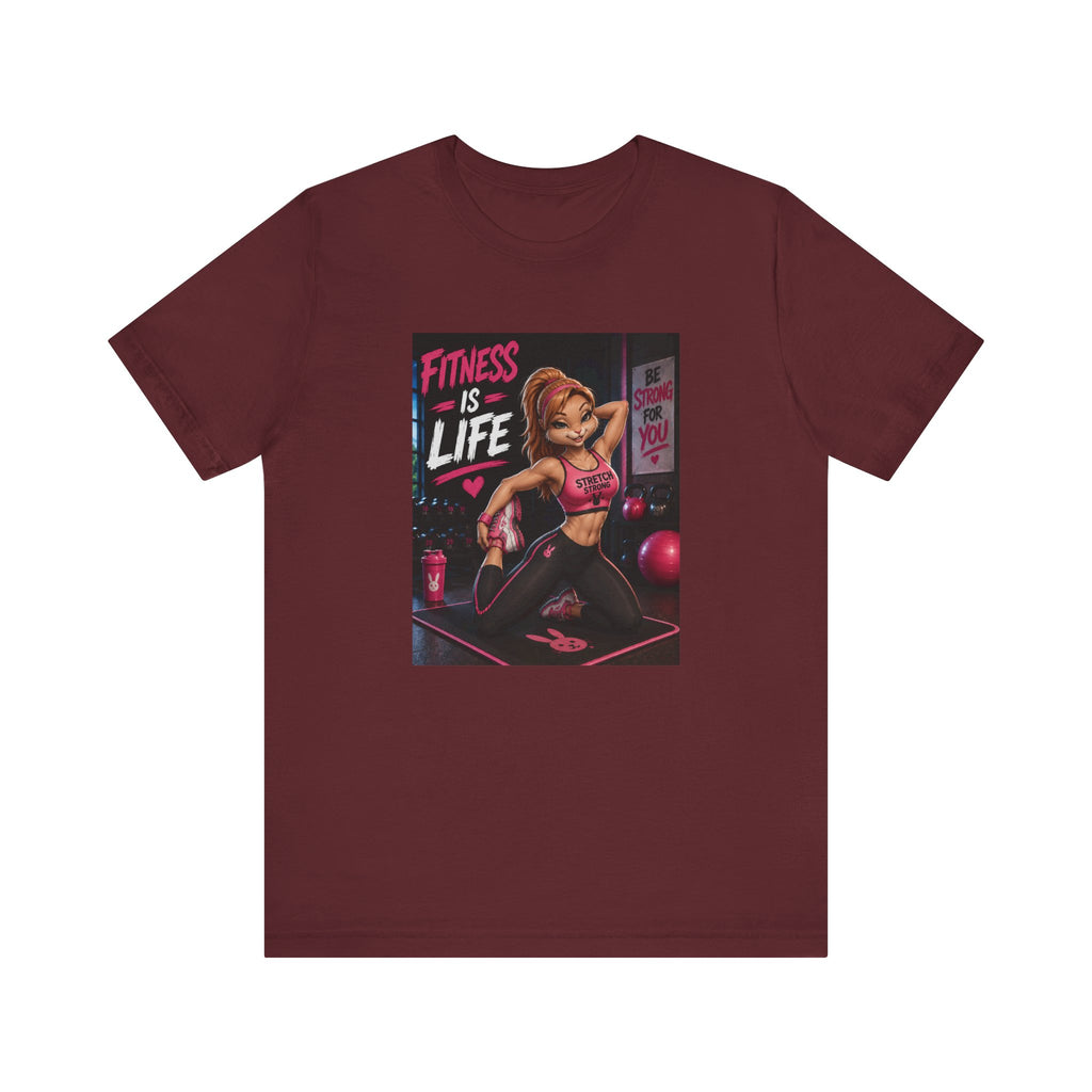 Fitness Is Life Tee — Motivational Gym Workout T-Shirt for Women