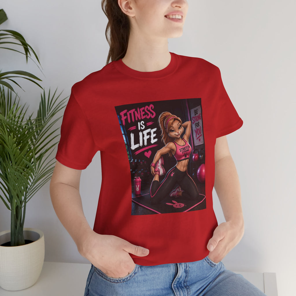 Fitness Is Life Tee — Motivational Gym Workout T-Shirt for Women