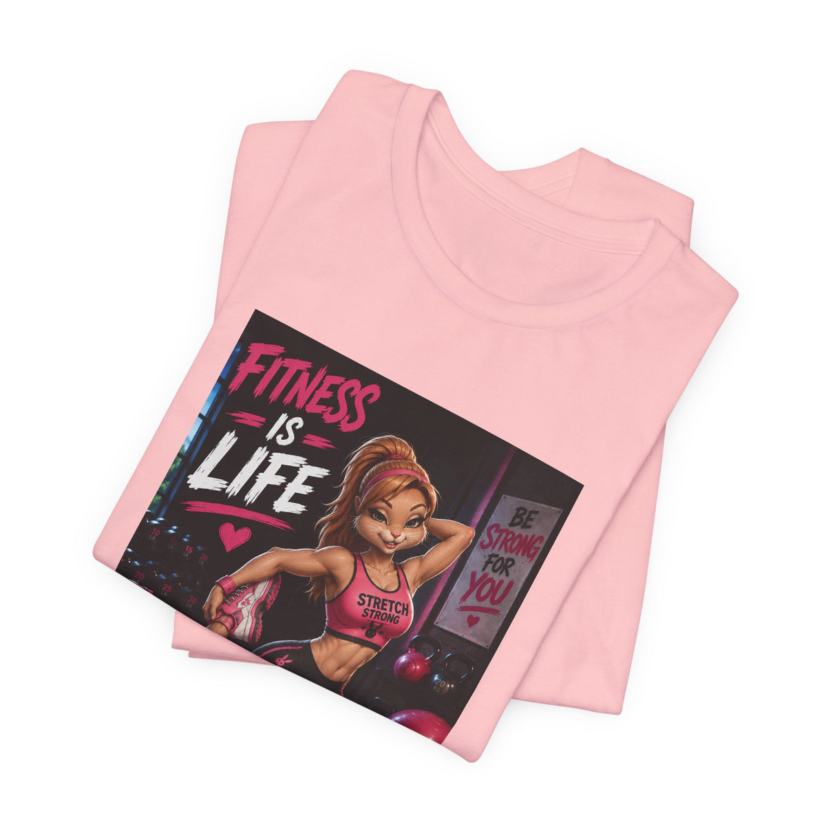 Fitness Is Life Tee — Motivational Gym Workout T-Shirt for Women