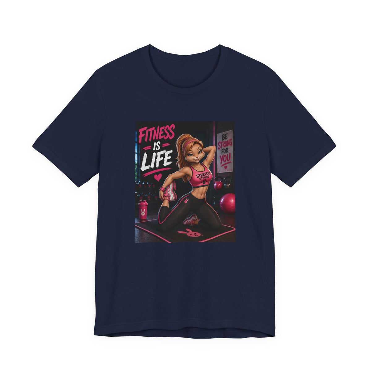 Fitness Is Life Tee — Motivational Gym Workout T-Shirt for Women